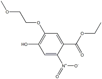 ethyl 4-hydroxy-5-(2-methoxyethoxy)-2-nitrobenzoate 구조식 이미지