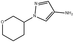 1-(tetrahydro-2H-pyran-3-yl)-1H-pyrazol-4-amine 구조식 이미지