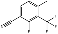 2-Fluoro-4-methyl-3-(trifluoromethyl)benzonitrile 구조식 이미지