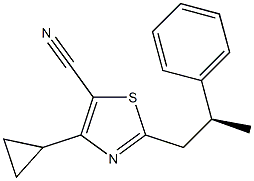 (S)-4-cyclopropyl-2-(2-phenylpropyl)thiazole-5-carbonitrile Structure