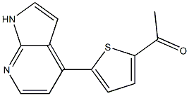 1-(5-(1H-pyrrolo[2,3-b]pyridin-4-yl)thiophen-2-yl)ethanone 구조식 이미지