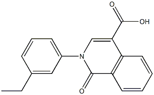 2-(3-ethylphenyl)-1-oxo-1,2-dihydroisoquinoline-4-carboxylic acid 구조식 이미지