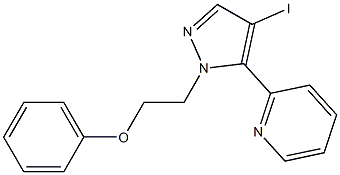 2-(4-iodo-1-(2-phenoxyethyl)-1H-pyrazol-5-yl)pyridine 구조식 이미지