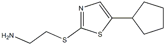 2-(5-cyclopentylthiazol-2-ylthio)ethanamine 구조식 이미지