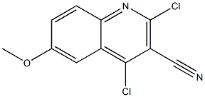 2,4-dichloro-6-methoxyquinoline-3-carbonitrile Structure