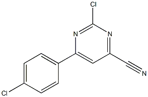 2-chloro-6-(4-chlorophenyl)pyrimidine-4-carbonitrile Structure