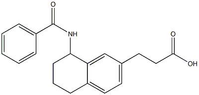 3-(8-benzamido-5,6,7,8-tetrahydronaphthalen-2-yl)propanoic acid 구조식 이미지