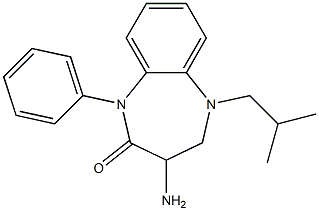 3-amino-5-isobutyl-1-phenyl-4,5-dihydro-1H-benzo[b][1,4]diazepin-2(3H)-one Structure