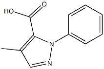 4-methyl-1-phenyl-1H-pyrazole-5-carboxylic acid Structure
