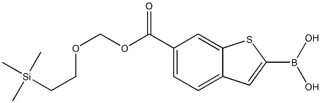 6-(((2-(trimethylsilyl)ethoxy)methoxy)carbonyl)benzo[b]thiophen-2-ylboronic acid Structure