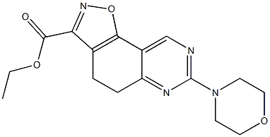 ethyl 7-morpholino-4,5-dihydroisoxazolo[5,4-f]quinazoline-3-carboxylate 구조식 이미지