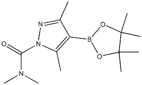 N,N,3,5-tetramethyl-4-(4,4,5,5-tetramethyl-1,3,2-dioxaborolan-2-yl)-1H-pyrazole-1-carboxamide 구조식 이미지