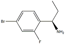 (R)-1-(4-bromo-2-fluorophenyl)propan-1-amine 구조식 이미지
