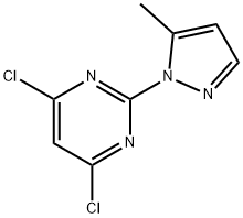 4,6-dichloro-2-(5-methyl-1H-pyrazol-1-yl)pyrimidine Structure