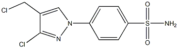 4-(3-chloro-4-(chloromethyl)-1H-pyrazol-1-yl)benzenesulfonamide 구조식 이미지