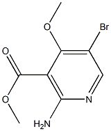 2-Amino-5-bromo-4-methoxy-nicotinic acid methyl ester Structure