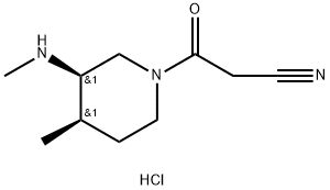 2-cyano-N-methyl-N-((3R,4R)-4-methyl piperidin-3-yl) Acetamide hydrochloride Structure