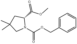 (R)-1-Cbz-4,4-dimethyl-pyrrolidine-2-carboxylic acid methyl ester Structure