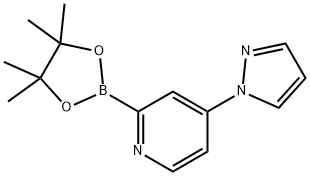 4-(1H-pyrazol-1-yl)-2-(4,4,5,5-tetramethyl-1,3,2-dioxaborolan-2-yl)pyridine Structure