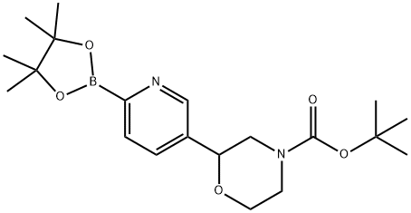 tert-butyl 2-(6-(4,4,5,5-tetramethyl-1,3,2-dioxaborolan-2-yl)pyridin-3-yl)morpholine-4-carboxylate Structure