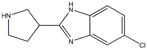 5-CHLORO-2-(PYRROLIDIN-3-YL)-1H-1,3-BENZODIAZOLE Structure