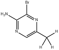 2-Amino-3-bromo-5-(methyl-d3)-pyrazine 구조식 이미지