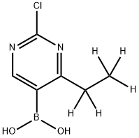 2-Chloro-4-(ethyl-d5)-pyrimidine-5-boronic acid 구조식 이미지