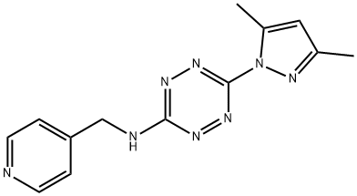 6-(3,5-dimethyl-1H-pyrazol-1-yl)-N-(pyridin-4-ylmethyl)-1,2,4,5-tetrazin-3-amine 구조식 이미지