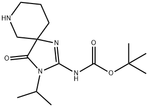 (Z)-TERT-BUTYL (3-ISOPROPYL-4-OXO-1,3,7-TRIAZASPIRO[4.5]DECAN-2-YLIDENE)CARBAMATE Structure