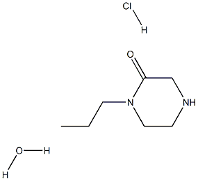 1-propyl-2-piperazinone hydrochloride hydrate Structure