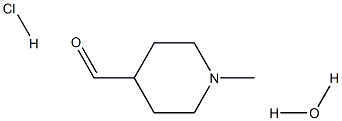 1-methyl-4-piperidinecarbaldehyde hydrochloride hydrate Structure