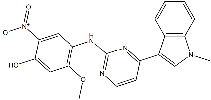 5-METHOXY-4-((4-(1-METHYL-1H-INDOL-3-YL)PYRIMIDIN-2-YL)AMINO)-2-NITROPHENOL Structure