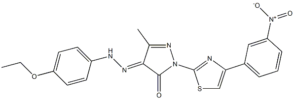 4-[(4-ethoxyphenyl)hydrazono]-5-methyl-2-[4-(3-nitrophenyl)-1,3-thiazol-2-yl]-2,4-dihydro-3H-pyrazol-3-one Structure