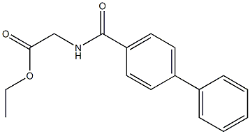 ethyl N-(4-biphenylylcarbonyl)glycinate Structure