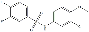 N-(3-Chloro-4-methoxyphenyl)-3,4-difluorobenzenesulfonamide, 97% 구조식 이미지