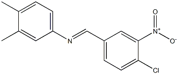 N-(4-chloro-3-nitrobenzylidene)-3,4-dimethylaniline 구조식 이미지