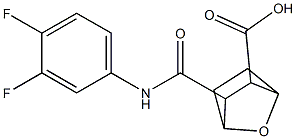 3-((3,4-difluorophenyl)carbamoyl)-7-oxabicyclo[2.2.1]heptane-2-carboxylic acid Structure