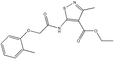 ethyl 3-methyl-5-(2-(o-tolyloxy)acetamido)isothiazole-4-carboxylate 구조식 이미지