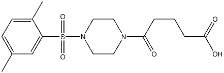 5-(4-((2,5-dimethylphenyl)sulfonyl)piperazin-1-yl)-5-oxopentanoic acid Structure