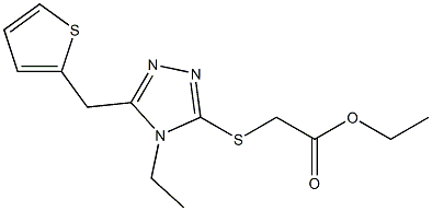 ethyl 2-((4-ethyl-5-(thiophen-2-ylmethyl)-4H-1,2,4-triazol-3-yl)thio)acetate Structure