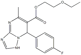 2-ethoxyethyl 7-(4-fluorophenyl)-5-methyl-1,7-dihydro-[1,2,4]triazolo[1,5-a]pyrimidine-6-carboxylate Structure