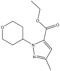 5-METHYL-2-(TETRAHYDRO-PYRAN-4-YL)-2H-PYRAZOLE-3-CARBOXYLIC ACID ETHYL ESTER Structure