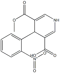 5-(methoxycarbonyl)-4-(2-nitrophenyl)-1,4-dihydropyridine-3-carboxylic acid 구조식 이미지