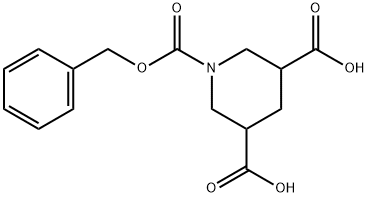 1-((benzyloxy)carbonyl)piperidine-3,5-dicarboxylic acid Structure