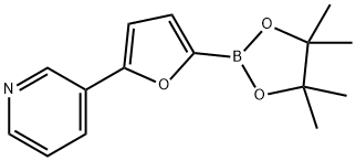 3-[5-(4,4,5,5-Tetramethyl-[1,3,2]dioxaborolan-2-yl)-furan-2-yl]pyridine Structure