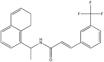 (E)-N-(1-(7,8-dihydronaphthalen-1-yl)ethyl)-3-(3-(trifluoromethyl)phenyl)acrylamide 구조식 이미지