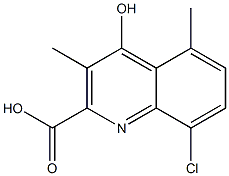 8-Chloro-4-hydroxy-3,5-dimethyl-quinoline-2-carboxylic acid Structure