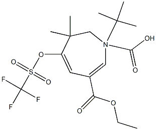 (2E,4E)-1-tert-butyl 3-ethyl 6,6-dimethyl-5-(trifluoromethylsulfonyloxy)-1H-azepine-1,3(6H,7H)-dicarboxylate 구조식 이미지