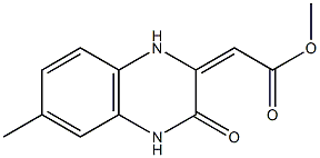 (E)-methyl 2-(6-methyl-3-oxo-3,4-dihydroquinoxalin-2(1H)-ylidene)acetate 구조식 이미지