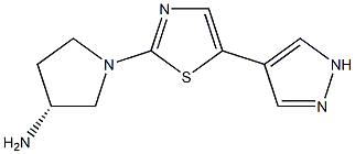 (R)-1-(5-(1H-pyrazol-4-yl)thiazol-2-yl)pyrrolidin-3-amine Structure